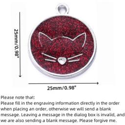 Coleira Pet personalizado com gravuras livres Nome ID Tags, Colar personalizado, pingente para cães e gatos, Acessório gatinho, Acessório Adorável - Image 6