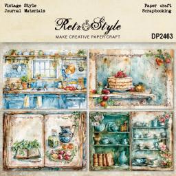 Pacote de cartões Panalisa Craft, Scrapbooking estilo vintage, papel modelado, peso leve, Scrapbooking extravagante, Tamanho A5, 8 folhas - Image 3