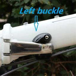 Peças de bicicleta dobrável quadro dobrável fixação fivela segurança fecho fivela esquerda/direita com parafuso para dahon p8 sp8 bya412 - Image 2