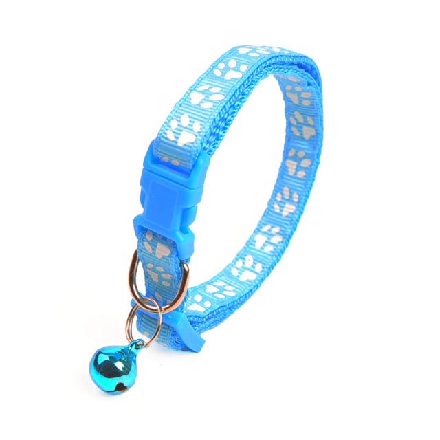 Coleira Colorida com Sino para Cães e Gatos, Padrão Pequeno, Ajustável com Gravata Borboleta - Acessórios DIY para Pets