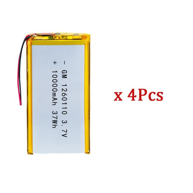 Baterias de Polímero Recarregáveis 3,7V 10000mAh para Brinquedos, Power Banks e Projetos DIY
