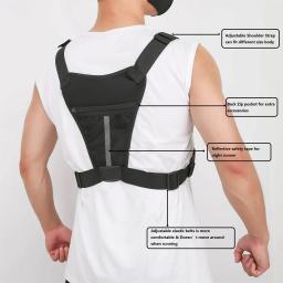 Resistente à água Sports Chest Bag, Pacote de peito dianteiro leve, Saco de colete com suporte de telefone embutido, Armazenamento extra - Image 6