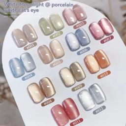 Esmalte com gel magnético Cat, Luar Prateado, Efeito Olho de Gato, Brilho Espumante, Verniz Semi-Permanente, Cerâmica Suave, 8ml - Image 1