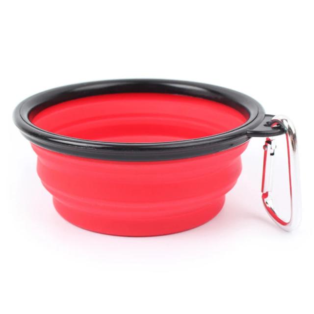 Tigela Dobrável para Água e Comida de Cães e Gatos em PET 350/1000ml - Ideal para Viagens e Aventura com Filhotes e Cães Grandes