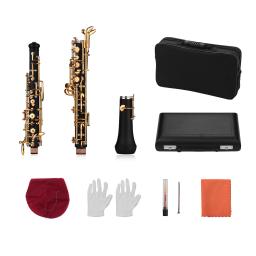 Estilo semi-automático banhado a ouro Chaves profissional Oboé C Key Instrumento de sopro Luvas Reed Bolsa de couro - Image 5