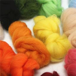 Lã felting fio roving fibra artesanato agulha mão conjunto de rosca tricô mistura diyfeltwoolen weavingtool material velo grosso - Image 5