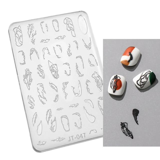 Moldes de Silicone para Unhas em 3D com Design de Flores para Nail Art e Decoração de Manicure