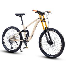 Venda quente 26 27.5 Polegada quadro de liga alumínio cauda macia freio óleo suspensão dupla completa mtb bicicleta downhill mountain bike - Image 1
