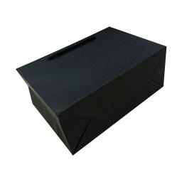 1pc alta qualidade preto tote saco de loja de roupas saco de presente requintado saco de compras suprimentos vários tamanhos disponíveis saco de papel - Image 6