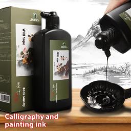Tinta líquida preta tradicional para caligrafia profissional, Pintura a pincel, escrita e desenho, 100g, 250g, 500g - Image 1