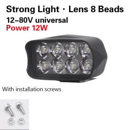 Luz frontal LED para bicicleta elétrica Lâmpada de triciclo super brilhante Peças de ciclismo Farol de motocicleta e bicicleta de alta qualidade 8 LED, 12 LED, 16 LED - Image 4