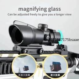 Brinquedo blaster elétrico preto para crianças e adultos, acabamento metálico, recarregável com óculos de proteção, de alta velocidade, novo, M416 - Image 4