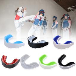 Kids Boxing Gum Shield com Estojo de Armazenamento, Proteção Dentes, EVA Sports Mouth Guard, Duplo Colorido para Lacrosse Rugby Taekwondo - Image 1