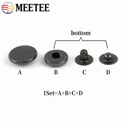 80 conjuntos de metal snap botões com kit ferramenta prendedor 10/12/15mm imprensa parafuso prisioneiro decoração fivela saco roupas couro artesanato costura acessórios - Image 3