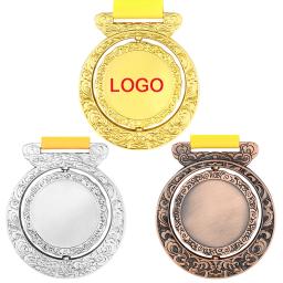 Medalhas de giro medalha em branco prêmio com pescoço fita presente escola esportes lembrança medalha futebol ski prêmios troféu impressão gratuita - Image 4