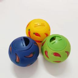 Brinquedo de bola de deleite resistente à mordida para animais de estimação, alimentador lento, brinquedo interativo do coelho, petisco, gatinho, cobaia - Image 1