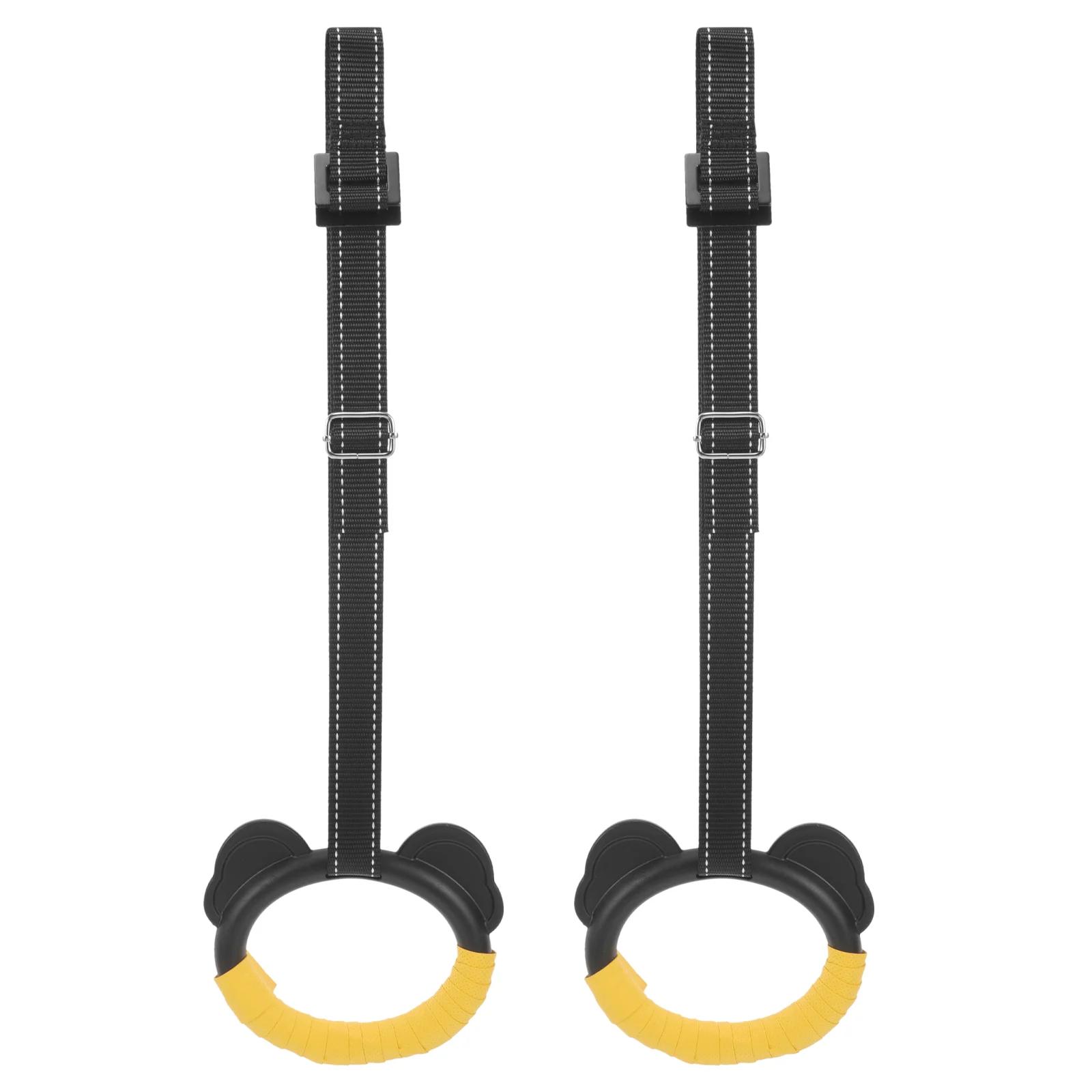 Conjunto de anéis de ginástica para crianças, conjunto de 2 peças, com corda pendurada, fivela, para ginástica, fitness, exercício - Image 1