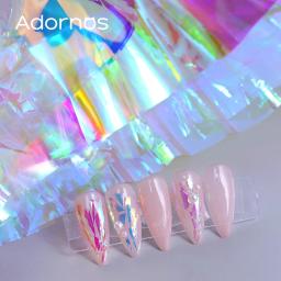 Moldes de resina epóxi de celofane com glitter holográfico, 4 unidades, enchimento espumante sereia gradiente aurora papel diy pingentes artesanato fazendo - Image 4