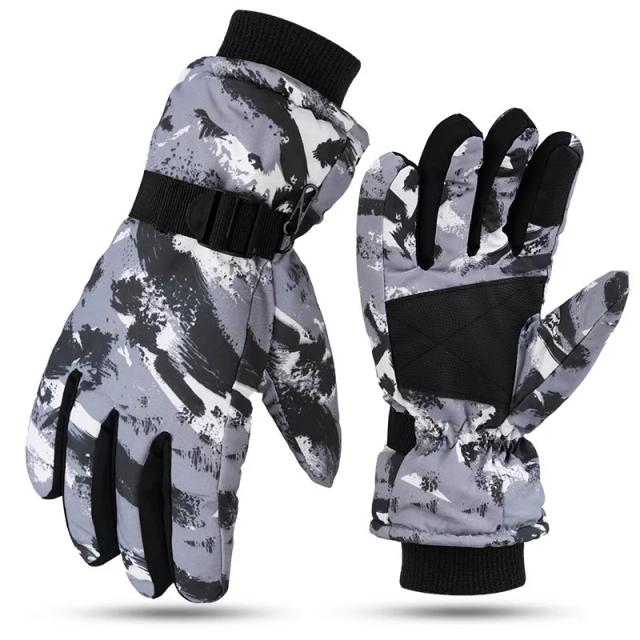 PolarGrip Luvas de Esqui Snowboard Antiderrapante Touchscreen Impermeável Masculino Feminino