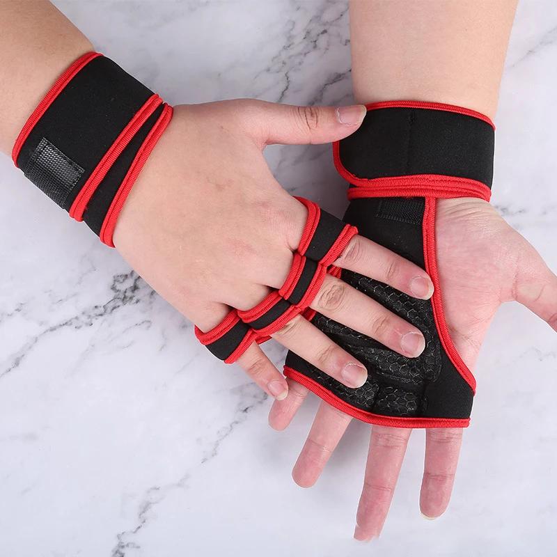 Luvas de treinamento para homens e mulheres, Luvas de treino, protetor de palma, Fitness, musculação, halterofilismo, ginástica, mão, pulso - Image 1