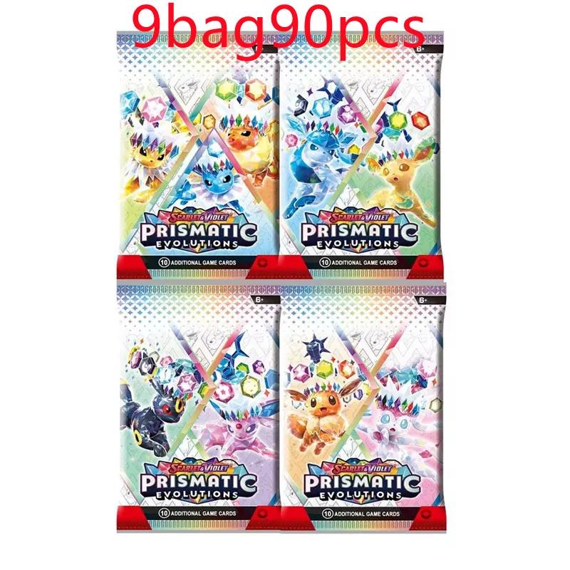 360 Pcs Cartão Pokémon Evolutions Prismatic Obsidian Flames PALDEAN FATES Surging Sparks Inglês Booster Cartão de Transação de Batalha - Image 1