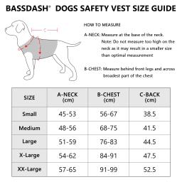 BASSDASH-Colete de Segurança para Cachorro, Leve, Resistente À Água, Proteção Peito, Chama, Laranja, Reflexivo, Alta Visibilidade, Caça - Image 2