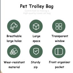 Estojo do carrinho de estimação respirável, Grande destacável gato e cão bolsa transportadora de viagem, Mochila portátil gato, Pet Bag de ventilação ao ar livre - Image 6