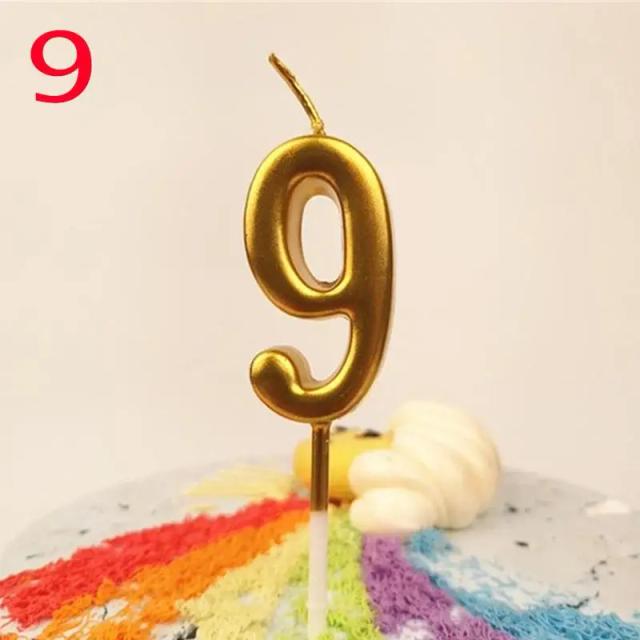 Velas de Aniversário para Crianças de 0 a 9 Anos - Números Coloridos e Sem Fumaça para Festas de Aniversário