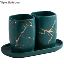 Caneca com copo de cerâmica nórdico, conjunto de presentes, suporte de escova de dentes, armazenamento, caneca para dentes, acessório para banheiro - Image 6