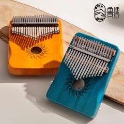 Hluru-Kalimba Piano a Dedo, Madeira de Bordo, Piano Polegar, Teclado, Instrumento Musical, Mbira para Iniciante, 17, 21 Teclas - Image 4