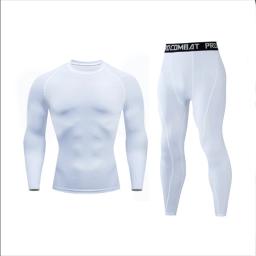 Terno Compression Sportswear para homens, esportes apertados, conjuntos de ioga, treino, jogging, traje de treino fitness, calças, equipamento esportivo, 2 peças - Image 4