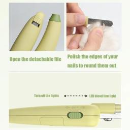 Profissional Pet Nail Clippers com Luz LED, Ferramenta de Corte para Cães e Gatos, Animais Recomendados - Image 3