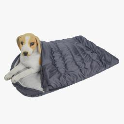 Saco de dormir de lã para cães Cama quente para cães Almofada de canil impermeável para cães Zipper lavável Caminhada de acampamento ao ar livre Inverno - Image 4