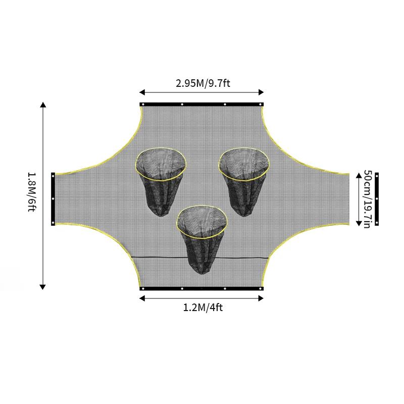 Rede do treinamento do futebol, 3 furos, 1 parte, ferramenta do tiro do alvo, 5, 7, tamanho 11 - Image 1