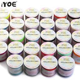 IYOE-Cordão De Nylon Colorido para Fazer Jóias, Thread Trançado, Thread Gradiente, Pulseira Artesanal, Colar, 28 Cores, 0,8mm x 95m - Image 2