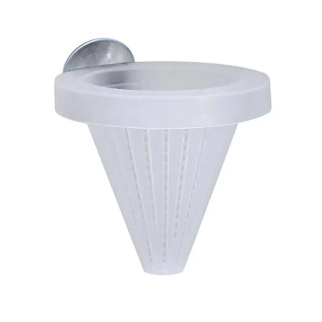 Alimentador Cônico Automático de Plástico para Aquários com Ventosa e Cone para Alimentação de Minhocas Vermelhas