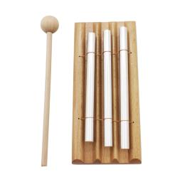 Instrumento de Percussão para Meditação e Cura, Trio Hand Chime, Carrilhão de Madeira, Chimes de Mão para Oração, Carrilhão Musical, Madeira - Image 6