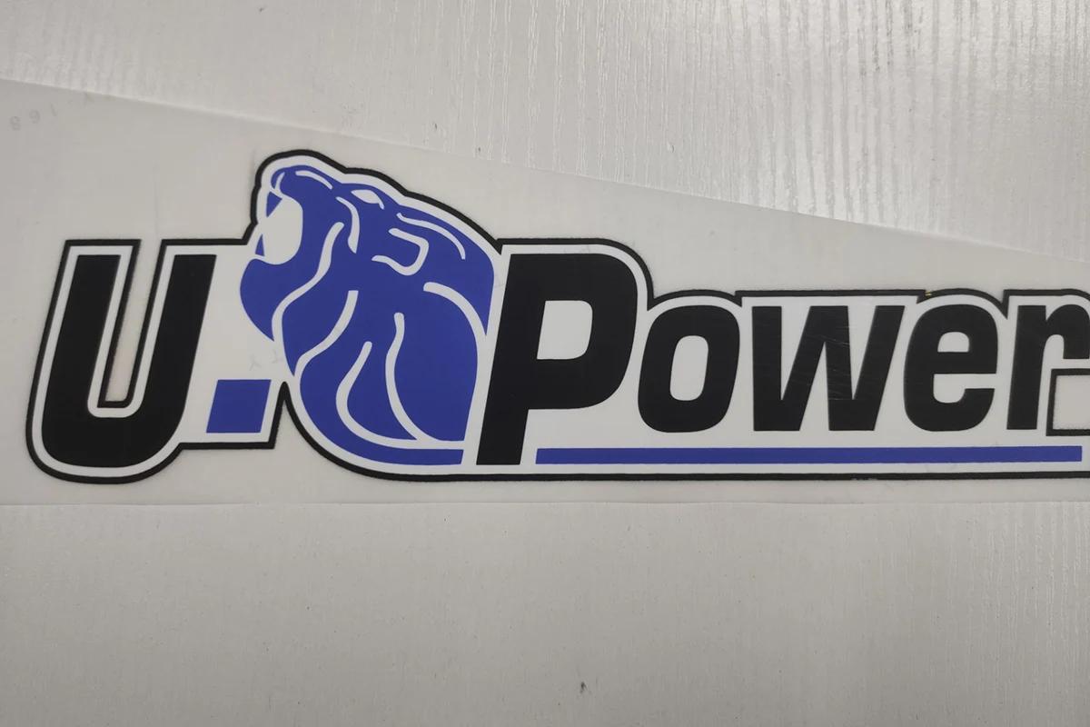 Personalizado U-Power futebol ferro Patches, futebol emblemas patrocinador, qualidade superior adesivo, 24,5 centímetros - Image 1