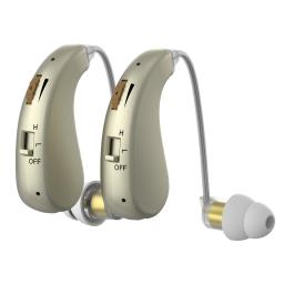 2 conjuntos de mini aparelhos auditivos digitais para idosos, fones de ouvido, amplificadores portáteis, amplificadores recarregáveis e ajustáveis para idosos - Image 1