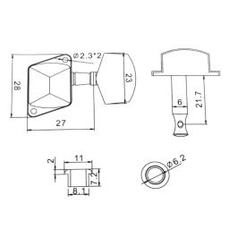 G92f 6 peças metal para máquina guitarra, cravelhas para afinação cordas guitarra, afinador - Image 6