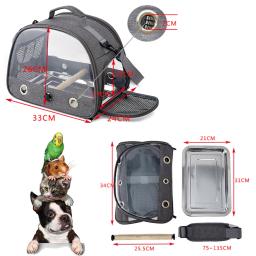 Porta-pássaros com poleiro, Bolsa de Viagem, Mochila, Gaiola para Papagaio, Periquitos, Pequenos Animais, Suprimentos - Image 2