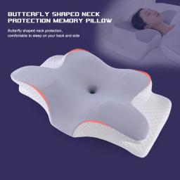 Almofada Em Forma De Borboleta De Espuma De Memória, Relaxamento Cervical, Rebound Lento Cervical, Alívio Da Dor No Pescoço, Dormir Ortopédico - Image 5