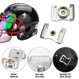 Futebol capacetes fivela Repair Kit, aço inoxidável esportes capacete, Chin Strap adaptador para beisebol e hóquei - Image 3