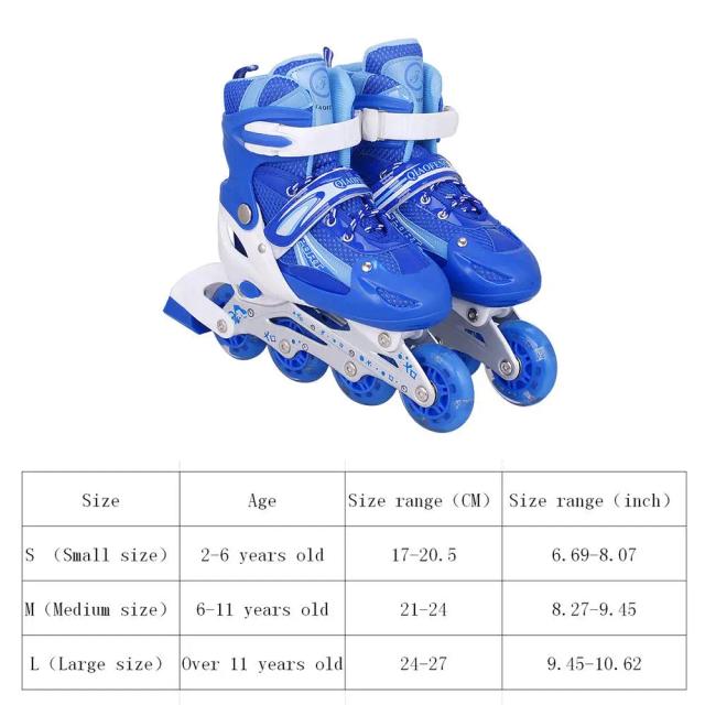 Patins Unissex Ajustáveis com Camada Tripla de Vedação Multi-Cores para Crianças, Seguros e Duráveis para Esportes em Linha