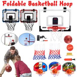 Indoor Basketball Hoop Set com placar eletrônico, brinquedo esportivo, quarto cestas de basquete, bola líquida presentes para crianças, meninos, adolescentes - Image 1
