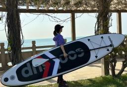 Placa de remo vertical inflável, prancha Sup, esportes aquáticos, caiaque surf, inflador de corda de pé e mochila - Image 4