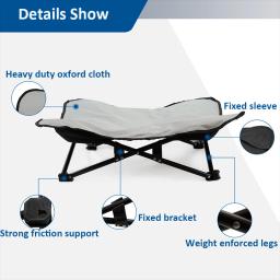 Impermeável elevada dobrável Pet Bed, Berço portátil para Indoor e Outdoor Viajar Camping, Cama de acampamento resistente ao desgaste, Cadeira - Image 2