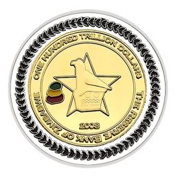 2008 Zimbabwe Animal Cem Trilhões de Dólares Moeda Banhado a ouro Prata Medalha De Metal Artesanato Comemorativo Presente Colecionável - Image 3