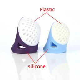 Dedal de silicone para ferramentas de costura DIY, tampa anti-punção, acessórios de ponto cruz, ferramentas plásticas para proteger o dedo - Image 5