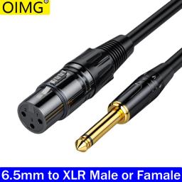 XLR macho para macho cabo para gravação profissional, equilibrada extensão linha, XLR Mixer, alto-falante, amplificador, microfone ao vivo, 6,5 milímetros - Image 1